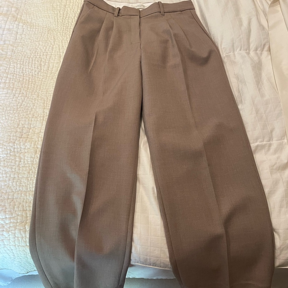 Stylish Tan Pleated Trousers